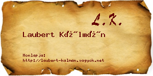 Laubert Kálmán névjegykártya