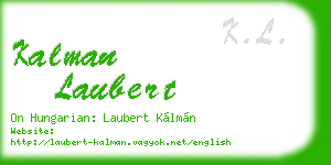 kalman laubert business card